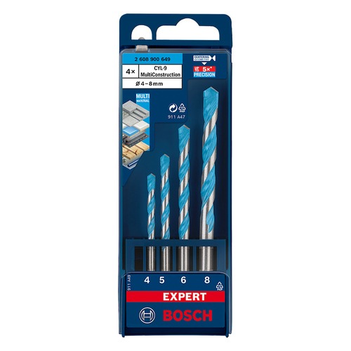 Jogo brocas multi material 4 a 8 mm com 4 peças - CYL-3 Multi Construction Jogo brocas multi material 4 a 8 mm com 4 peças - CYL-3 Multi Construction