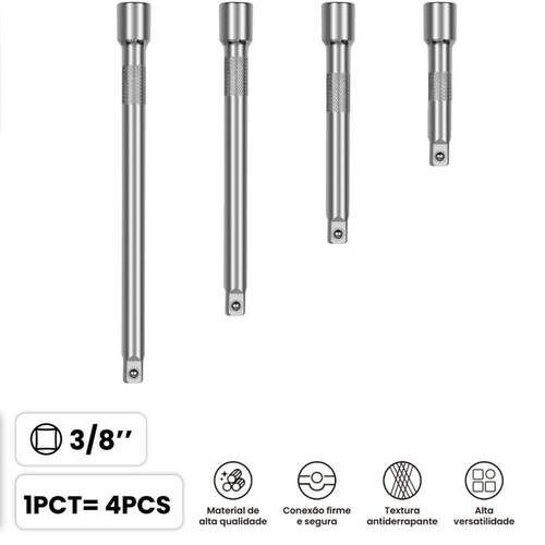Jogo de extens�o para soquete encaixe 3/8