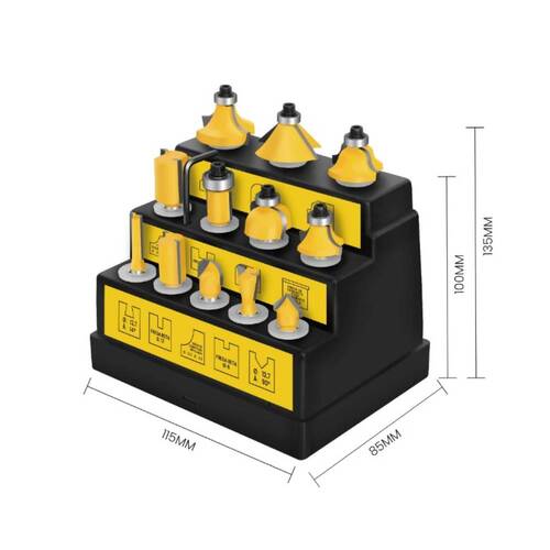 Jogo de fresas para madeira 1/4 Jogo de fresas para madeira 1/4