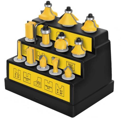 Jogo de fresas para madeira 1/4 Jogo de fresas para madeira 1/4