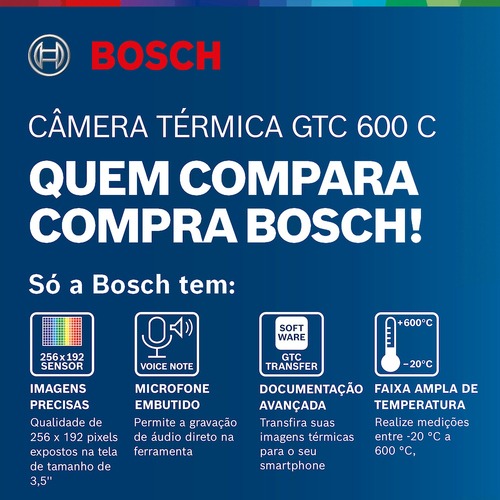 Câmera térmica a bateria 12V 256 x 192 px Sem bateria - GTC 600C Câmera térmica a bateria 12V 256 x 192 px Sem bateria - GTC 600C