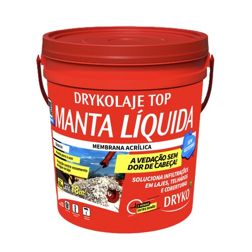 Manta l�quida impermeabilizante para lajes 12kg - DRYKOLAJE TOP