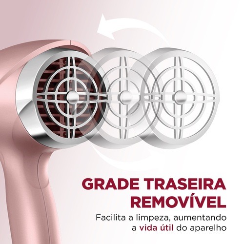 Secador de cabelo 2200 watts Golden Rose bilvot - SC-32 110V/220V Secador de cabelo 2200 watts Golden Rose bilvot - SC-32 110V/220V