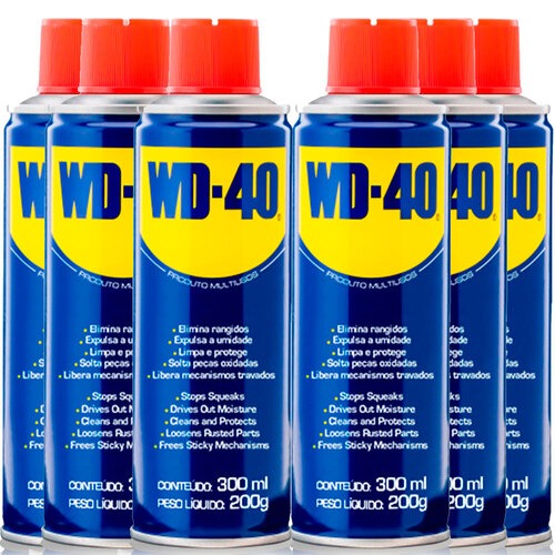 Kit 6 Óleos lubrificante desengripante multiuso 300 ml - WD-40 Kit 6 Óleos lubrificante desengripante multiuso 300 ml - WD-40