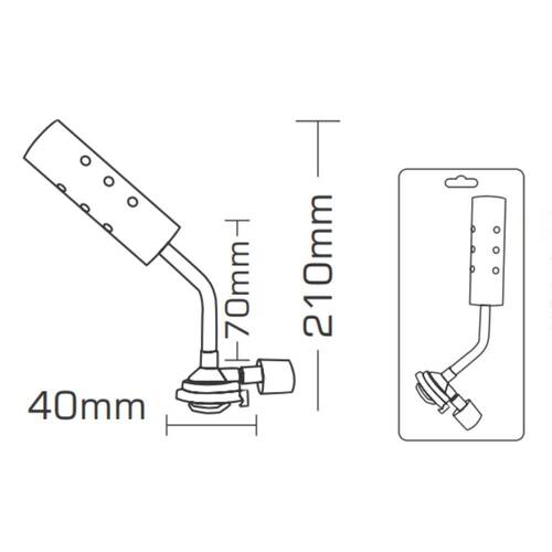 Ma�arico a g�s butano port�til profissional sem refil IM 17- BFH2717
