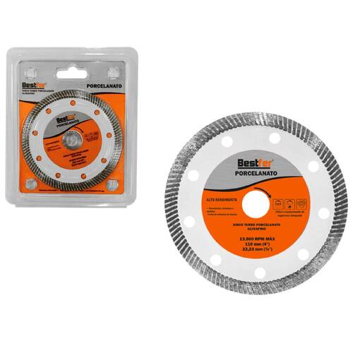 Disco diamantado turbo 105 mm para porcelanato - BFH1861 Disco diamantado turbo 105 mm para porcelanato - BFH1861