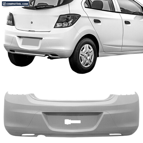 Para-choque Onix Joy 2016 a 2019 traseiro primer com furo inferior - 1767 Para-choque Onix Joy 2016 a 2019 traseiro primer com furo inferior - 1767