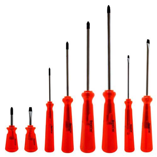 Jogo de chave de fenda e phillips 8 pe�as a�o cromo van�dio - BFH2777