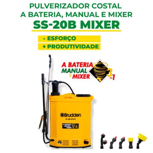 Pulverizador costal a Bateria 12V Manual e Mixer 20 litros com 5 bicos - SS-20B Mixer Pulverizador costal a Bateria 12V Manual e Mixer 20 litros com 5 bicos - SS-20B Mixer