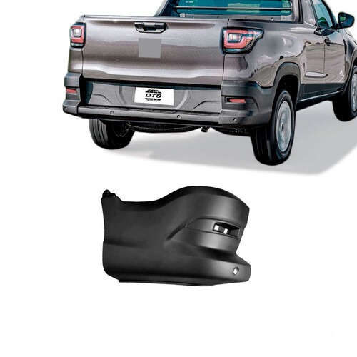 Para-choque Strada Endurance/Freedom/Volcano 2020 a 2024 traseiro esquerdo preto texturizado com furo para sensor - 3379 Para-choque Strada Endurance/Freedom/Volcano 2020 a 2024 traseiro esquerdo preto texturizado com furo para sensor - 3379