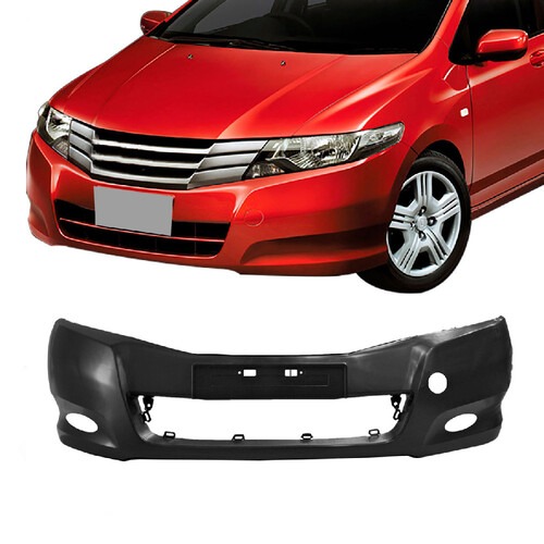 Para-choque Honda City 2009 a 2011 dianteiro preto liso com furo para farol - 8102 Para-choque Honda City 2009 a 2011 dianteiro preto liso com furo para farol - 8102