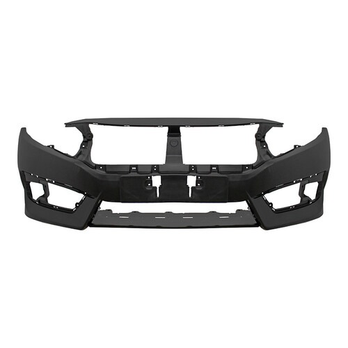 Para-choque Civic 2016 a 2019 dianteiro preto liso com ressalto de placa - 8126 Para-choque Civic 2016 a 2019 dianteiro preto liso com ressalto de placa - 8126