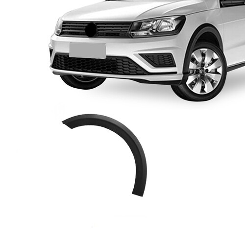 Moldura para-lama Saveiro G7 Highline/Pepper/Robust/Trendline 2016 a 2023 dianteiro preto esquerdo texturizado - 6697