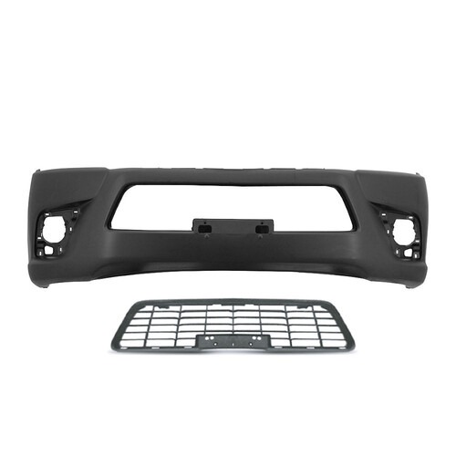 Para-choque Hilux 2015 a 2018 dianteiro preto com grade cabine dupla - 7082 Para-choque Hilux 2015 a 2018 dianteiro preto com grade cabine dupla - 7082