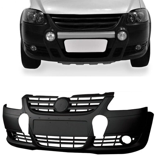 Para-choque Crossfox 2008 a 2010 dianteiro preto texturizado - 6434