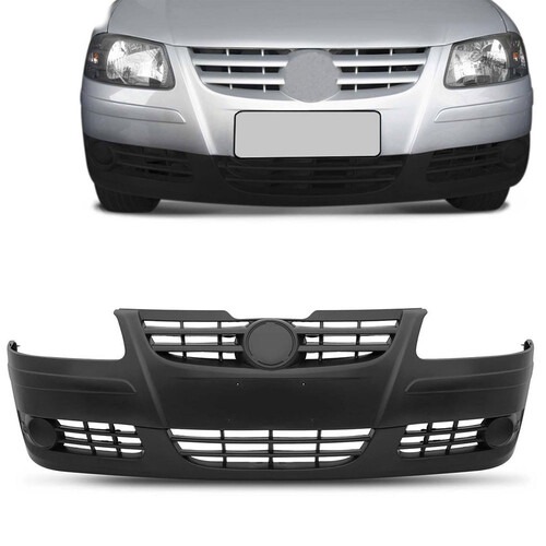 Para-choque Gol/Parati/Saveiro G4 2005 a 2010 dianteiro preto liso - 6464