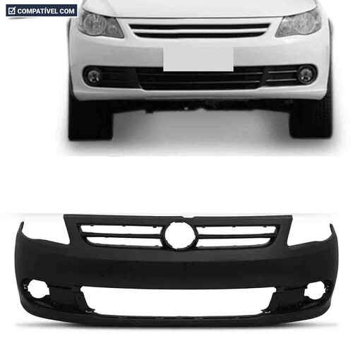 Para-choque Saveiro G5 2009 a 2013 dianteiro preto com furo lateral - 6465 Para-choque Saveiro G5 2009 a 2013 dianteiro preto com furo lateral - 6465