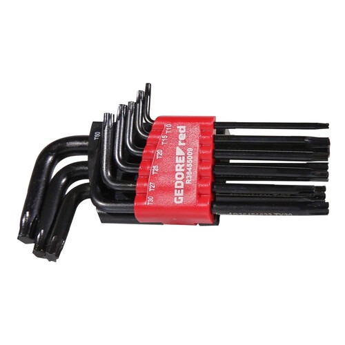 Jogo de chave hexalobular T10 a T50 com 9 peças - R36405009 Jogo de chave hexalobular T10 a T50 com 9 peças - R36405009