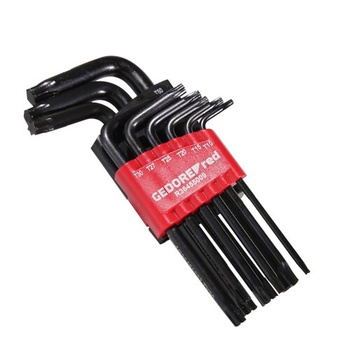 Jogo de chave hexalobular T10 a T50 com 9 peças - R36405009 Jogo de chave hexalobular T10 a T50 com 9 peças - R36405009