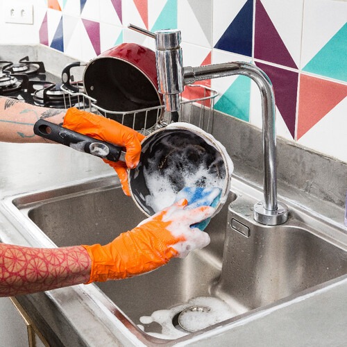 Esponja multiuso antiaderente dupla face azul Esponja multiuso antiaderente dupla face azul