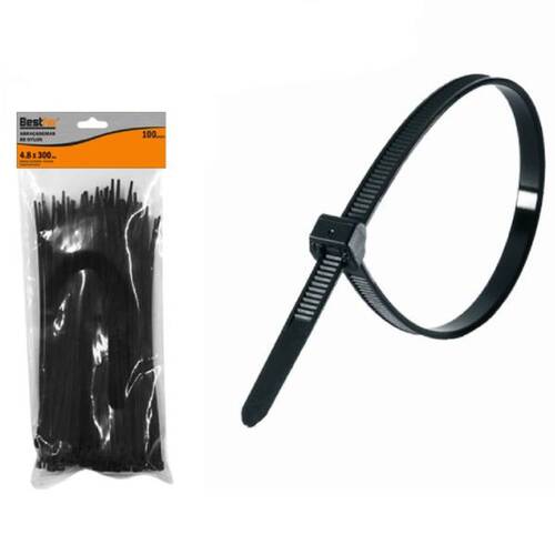 Abraçadeira de nylon 4,8 mm x 30 cm 100 peças - BFH1632 Abraçadeira de nylon 4,8 mm x 30 cm 100 peças - BFH1632