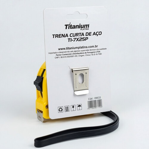 Trena emborrachada com fita de aço 25 mm x 7,5 m com trava - 8633 Trena emborrachada com fita de aço 25 mm x 7,5 m com trava - 8633