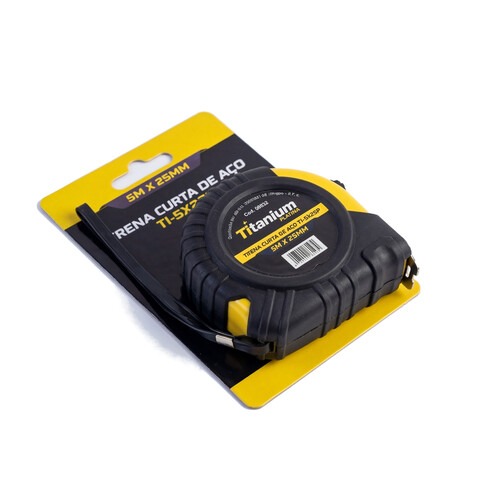 Trena emborrachada com fita de aço 25 mm x 5 m com trava - 8632 Trena emborrachada com fita de aço 25 mm x 5 m com trava - 8632