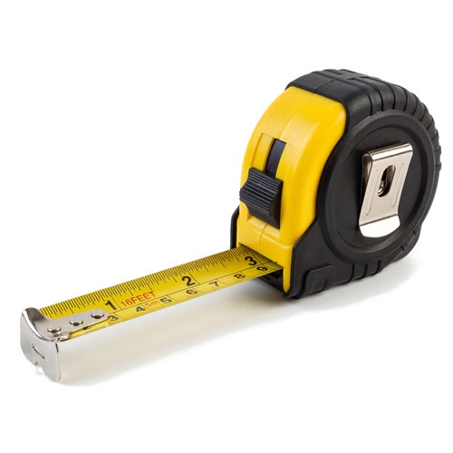Trena emborrachada com fita de aço 25 mm x 5 m com trava - 8632 Trena emborrachada com fita de aço 25 mm x 5 m com trava - 8632