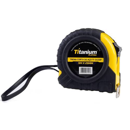 Trena emborrachada com fita de aço 25 mm x 5 m com trava - 8632 Trena emborrachada com fita de aço 25 mm x 5 m com trava - 8632