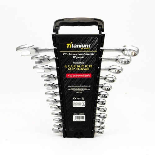 Jogo de chave combinada 6 a 22 mm com 12 peças - 7885 Jogo de chave combinada 6 a 22 mm com 12 peças - 7885