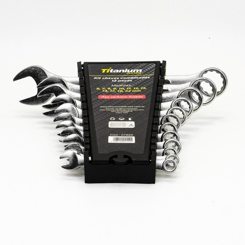 Jogo de chave combinada 6 a 22 mm com 12 peças - 7885 Jogo de chave combinada 6 a 22 mm com 12 peças - 7885