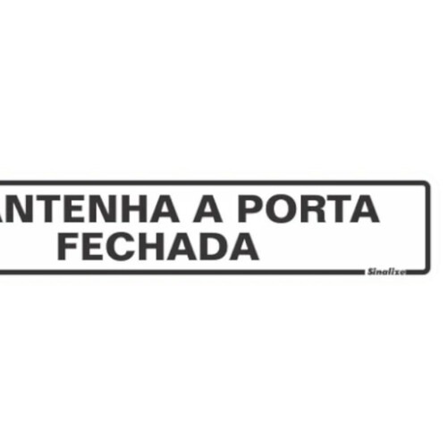 Placa sinalizadora em poliestireno Mantenha a Porta Fechada - 200AW Placa sinalizadora em poliestireno Mantenha a Porta Fechada - 200AW