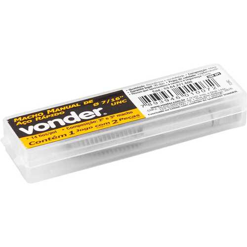 Macho manual de aço rápido 7/16 Macho manual de aço rápido 7/16