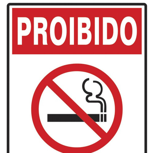 Placa sinalizadora em poliestireno Proibido Fumar - 220AB Placa sinalizadora em poliestireno Proibido Fumar - 220AB