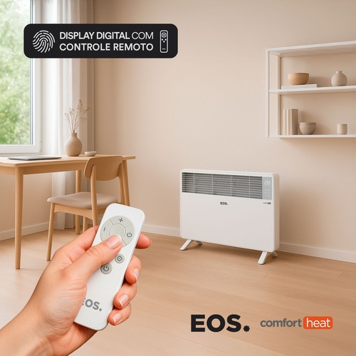 Aquecedor elétrico digital convector 1500W para piso e parede Comfort Heat - EAQ04 110V Aquecedor elétrico digital convector 1500W para piso e parede Comfort Heat - EAQ04 110V