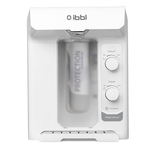 Purificador de �gua natural e gelada com compressor Branco - Viv�x Defense  220V