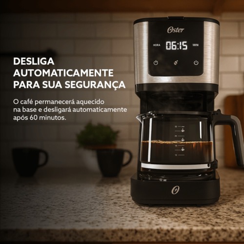 Cafeteira el�trica digital 900W timer program�vel - OCAF550  110V