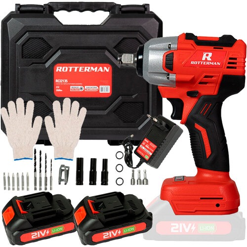 Chave de impacto Parafusadeira a bateria 21V 2Ah Brushless com 2 baterias e acess�rios - RCI2135  110V/220V