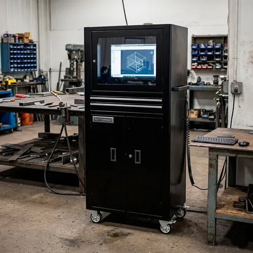 Rack fechado para computador com visor de acrílico - RLL-29P