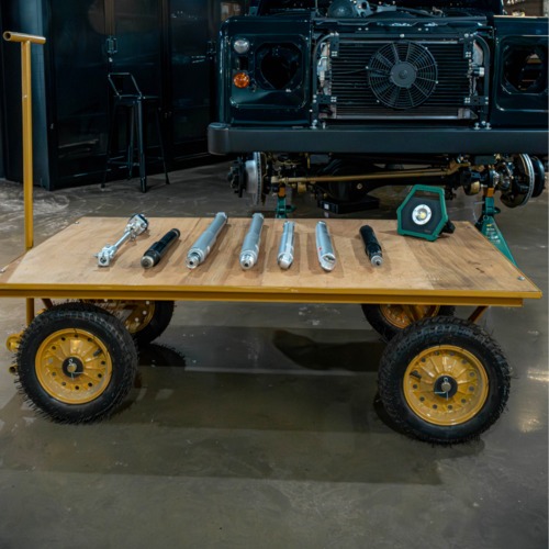 Carro plataforma com tampo em madeira 600 kg - RLL-5802 Carro plataforma com tampo em madeira 600 kg - RLL-5802