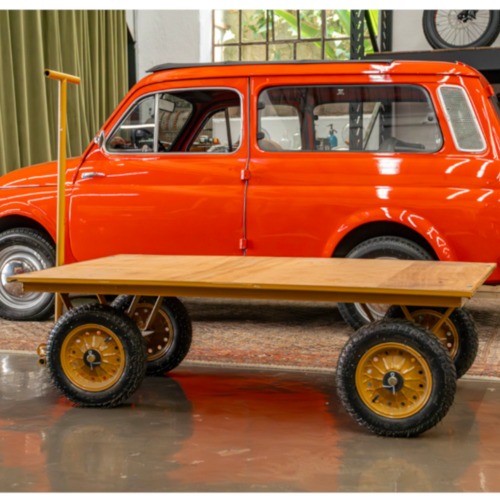 Carro plataforma com tampo em madeira 600 kg - RLL-5802 Carro plataforma com tampo em madeira 600 kg - RLL-5802