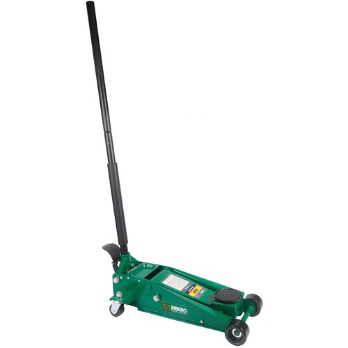 Macaco jacar� hidr�ulico 3,5T verde com rodas de poliuretano - RMJI002