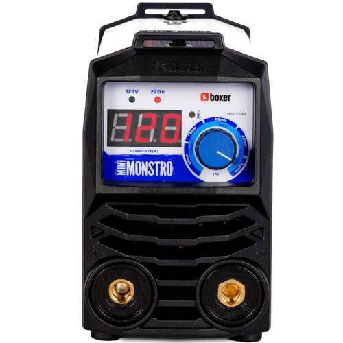 Inversora de solda 120A para Eletrodo revestido e Tig - Mini Monstro Inversora de solda 120A para Eletrodo revestido e Tig - Mini Monstro