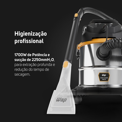 Extratora de carpete e Aspirador 25L 1700W - Carpet Cleaner PRO25  110V
