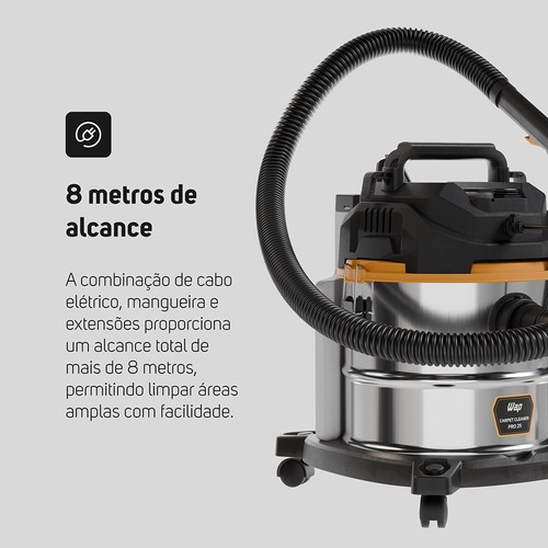 Extratora de carpete e Aspirador 25L 1700W - Carpet Cleaner PRO25  110V