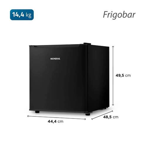 Frigobar 46 litros porta reversível preto - FGB-01-B50 110V Frigobar 46 litros porta reversível preto - FGB-01-B50 110V