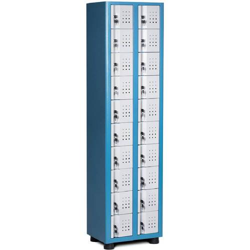 Armário porta objetos com 20 compartimentos e 14 tomadas para celulares - AM-103 Armário porta objetos com 20 compartimentos e 14 tomadas para celulares - AM-103