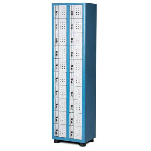 Armário porta objetos com 20 compartimentos e 14 tomadas para celulares - AM-103 Armário porta objetos com 20 compartimentos e 14 tomadas para celulares - AM-103