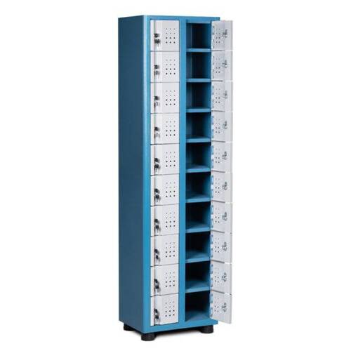 Armário porta objetos com 20 compartimentos e 14 tomadas para celulares - AM-103 Armário porta objetos com 20 compartimentos e 14 tomadas para celulares - AM-103