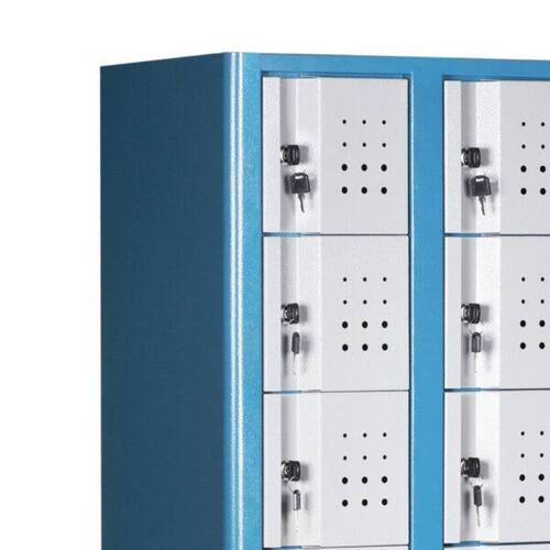 Armário porta objetos com 20 compartimentos e 14 tomadas para celulares - AM-103 Armário porta objetos com 20 compartimentos e 14 tomadas para celulares - AM-103